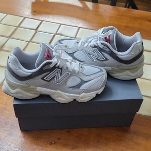 New Balance Kids' Gray and White Sneakers